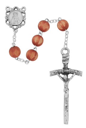 (P622X) LIGHT BROWN ROSARY