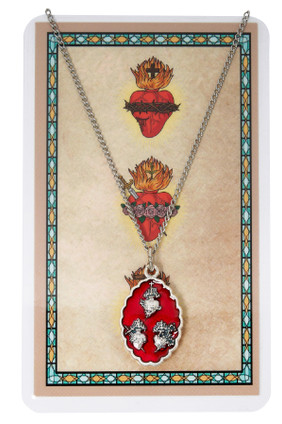 (PSD664RD) HEART OF JESUS, MARY & JOSEPH 