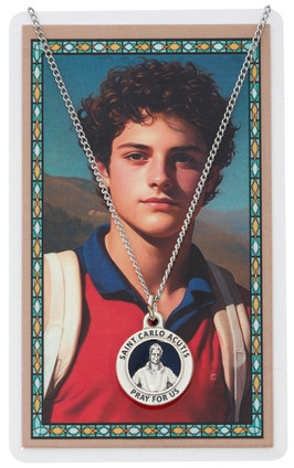(PSD665) ST. CARLO ACUTIS BLUE EPOXY 