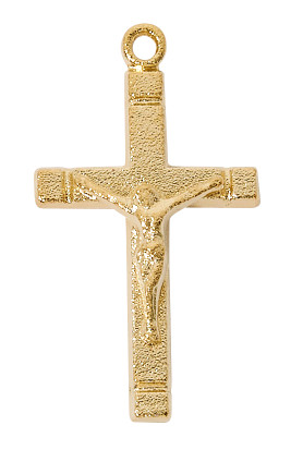 (H8015) 18" GP PEWT CRUCIFIX,BOXED