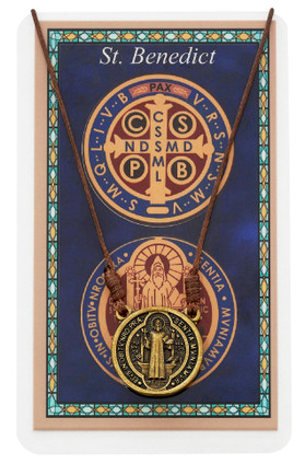 (PSH669) ANTIQUE GOLD ST. BENEDICT,