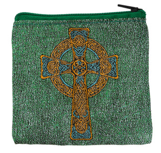 (RP33) CELTIC CROSS ROSARY POUCH