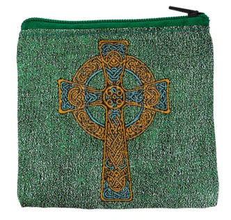 (RP33) CELTIC CROSS ROSARY POUCH