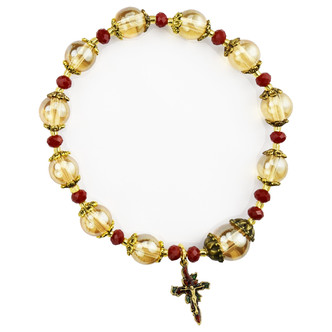 (B1052C) TOPAZ & RED CHRISTMAS STRETCH 