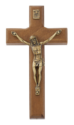 (82-12) 4.75" WALNUT CRUCIFIX