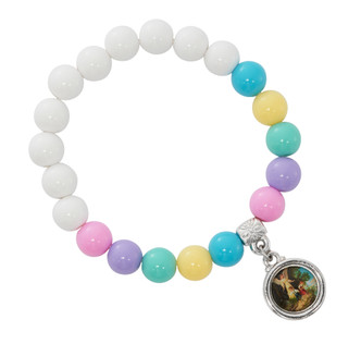 (B1071C) WHITE & COLORFUL STRETCH KIDS