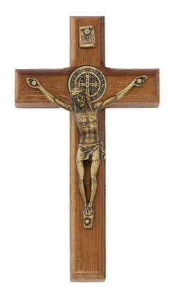 (82-10) 4.75"WALNUT ST. BENEDICT CRUCI