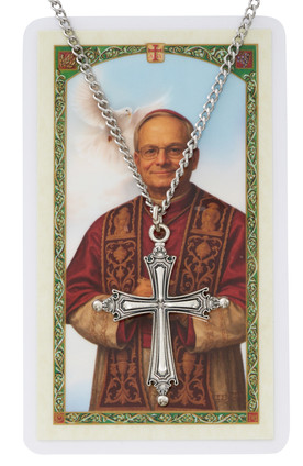 (PSD671) 1.75" ZINC POPE LEO CROSS, 24"