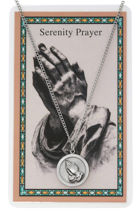 (PSD373) SERENITY MEDAL & PRAYER CARD  