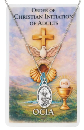 (PSD667) OCIA MEDAL & PRAYER CARD  
