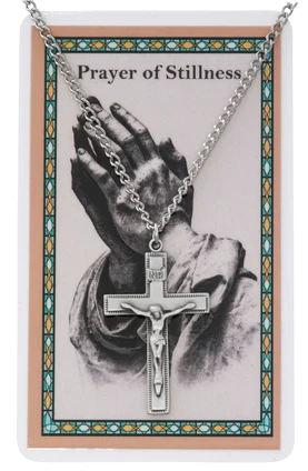(PSD668) PEWTER CRUCIFIX, 24" CHAIN  