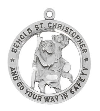 (AN2514) 24" CH PEW ST. CHRISTOPHER