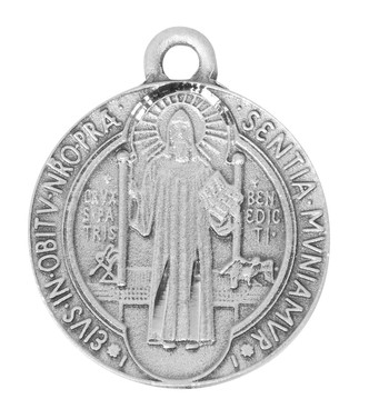 (AN2514BN) 24" CH PEWTER ST. BENEDICT