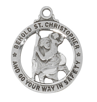 (AN604) 20" CH PEW ST. CHRISTOPHER