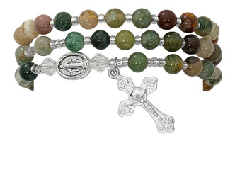 (BR631C) INDIA AGATE TWISTABLE BRACELET