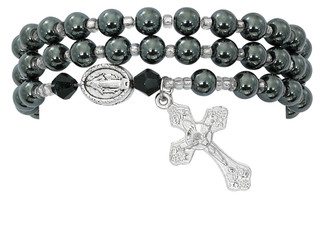 (BR643C) HEMATITE TWISTABLE BRACELET