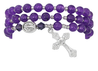 (BR646C) AMETHYST TWISTABLE BRACELET
