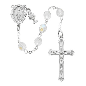 (C66RW) 6MM CRYSTAL ROSARY