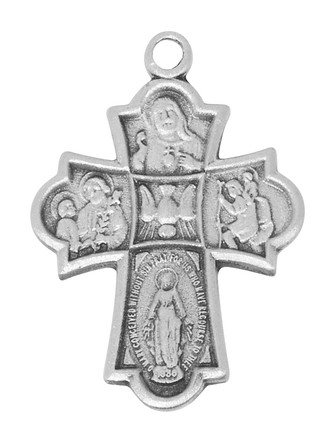 (D1810) PEWTER 4-WAY MEDAL