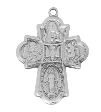 (D2410) 24" CH PEWTER 4-WAY MEDAL