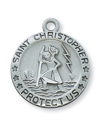 (D313) PEWTER ST CHRISTOPHER MEDAL