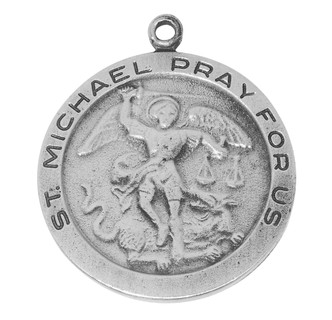 (D420MK) PEWTER ST MICHAEL MEDAL