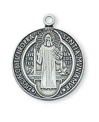 (D434) PEWTER ST BENEDICT MEDAL
