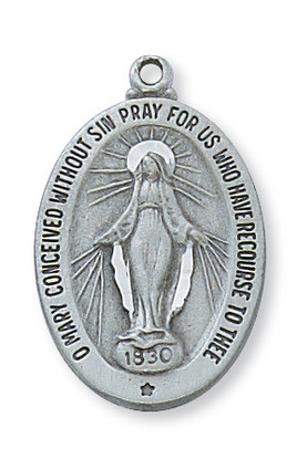 (D461MI-24) PEWTER MIRACULOUS MEDAL