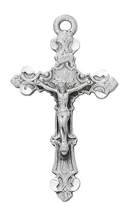 (D5017) PEWTER CRUCIFIX 24" CH & BX