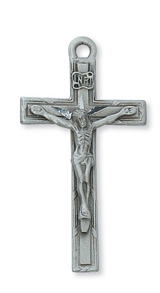 (D6032C) PEWTER CRUCIFIX 24" CHAIN