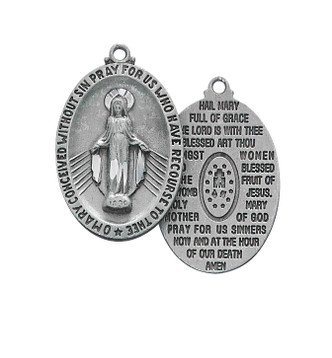 (D646) PEWTER MIRAC HAIL MARY MEDAL
