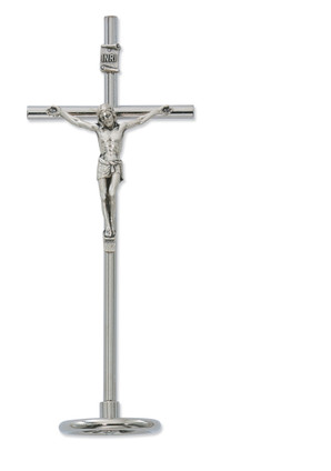 (133-32) 6.5" STANDING METAL CRUCIFIX