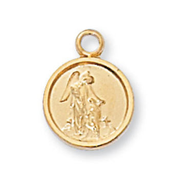 (J107GA) 16" CH G/SS GUARD ANGEL MEDAL