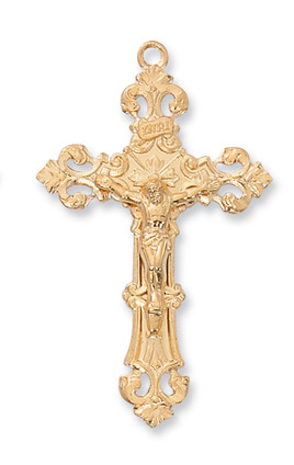 (J5017) 24" CH G/SS CRUCIFIX 