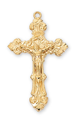 (J5020) 16-18" CH G/SS CRUCIFIX 