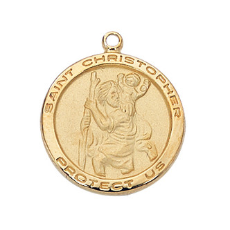(J515CH) 18" CH G/SS ST. CHRISTOPHER