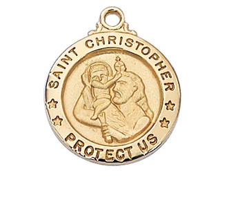 (J700CH) 18" CH G/SS ST. CHRISTOPHER