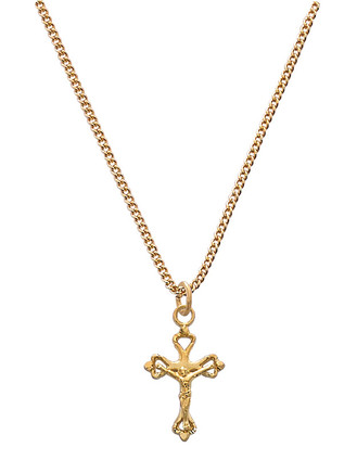 (J8017B) 13" CH G/SS BABY CRUCIFIX 