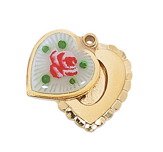 (JM6DH) 16-18" CH G/SS 2PC HEART MIRAC