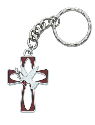 (KRRC9152C) RHODIUM ENAMELED HOLY SPIRIT