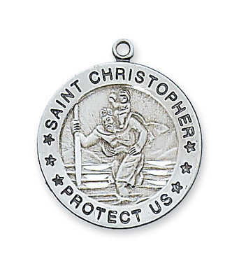 (L312CH) 24" CH SS ST. CHRISTOPHER