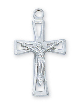(L7005) 18" CH SS CRUCIFIX 