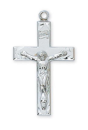 (L7028) 20" CH SS CRUCIFIX 