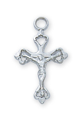 (L8017) 16-18" CH STERLING CRUCIFIX 