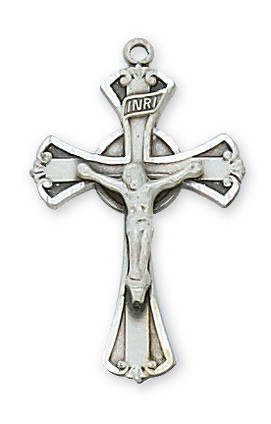 (L8051) 18" CH SS CRUCIFIX 