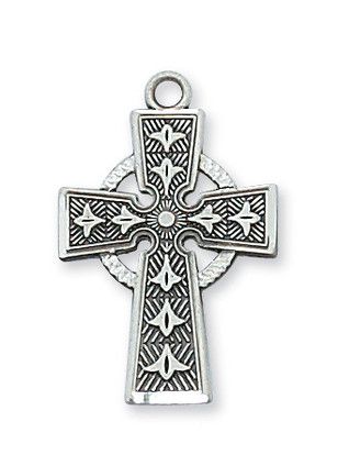 (L8083) 18" CH SS CELTIC CROSS 