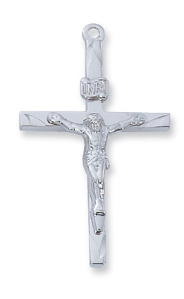 (L8086) 24" CH SS CRUCIFIX 