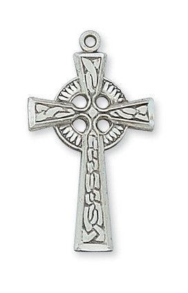 (L9038) 18" CH SS CELTIC CROSS 