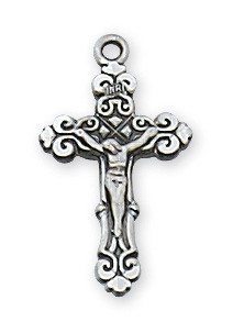 (L9103BT) SS BABY CRUCIFIX 13" CH/BX
