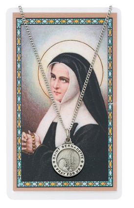 (PSD600BD) ST BERNADETTE PRAYER CARD SET
